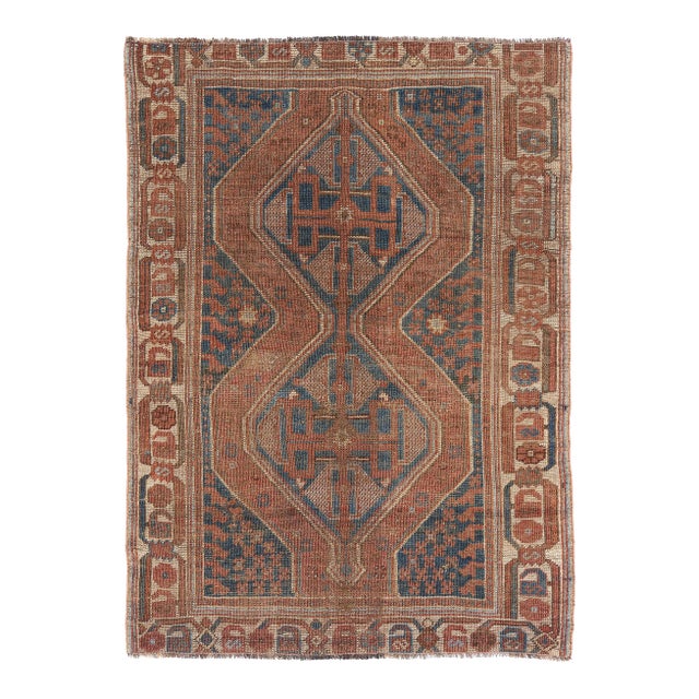 Late 19th Century Persian Shiraz Rug, 03'03 X 04'05 For Sale