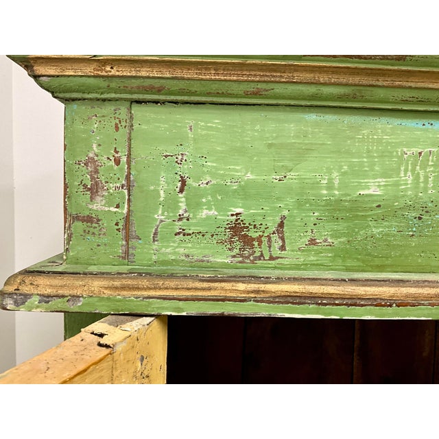 19th Century Painted Jelly Cupboard With Glass Doors and Original Patina For Sale - Image 15 of 16