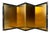 Small Japanese Byōbu Folding Screen in Gold Color, 1970s For Sale