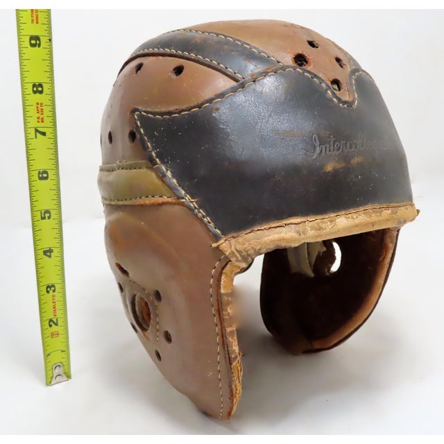 Classic Vintage Leather Football Players Helmet Circa 1940s Chairish