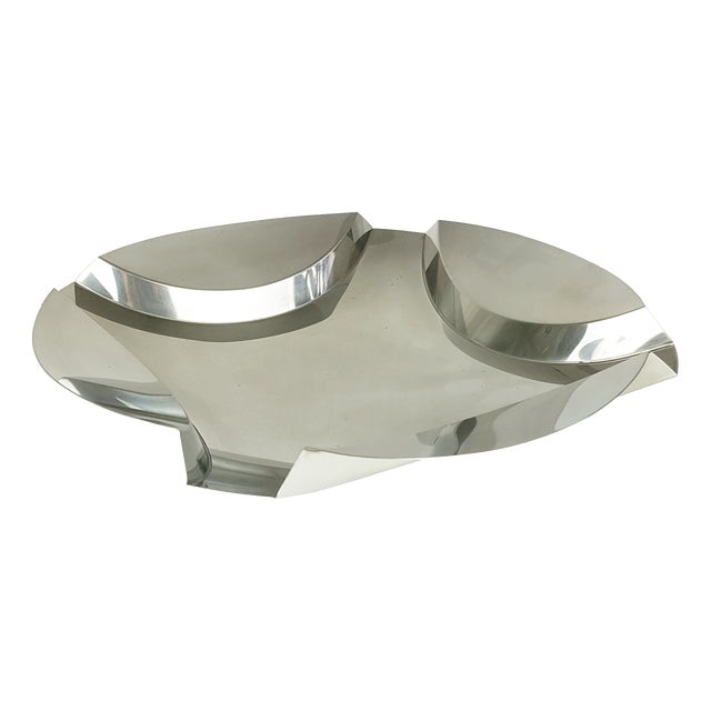 Vintage Steel Centerpiece by A. Panzeri for Robots Milano, 1970s For Sale