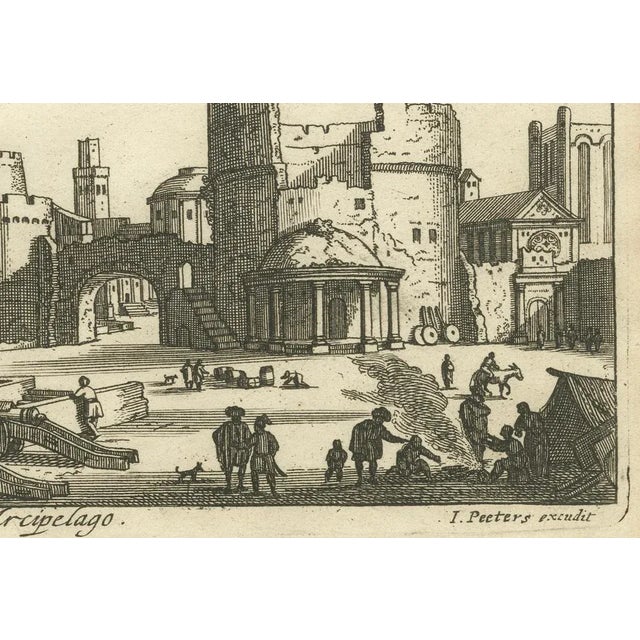 Peeters, Port Scene at Ladimiti in the Aegean Archipelago with Fortifications, 1680, Print For Sale - Image 4 of 6