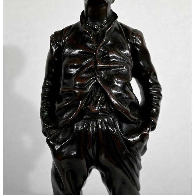 After H. Hertzberg, Le Siffleur, 19th-Century, Bronze For Sale - Image 13 of 18