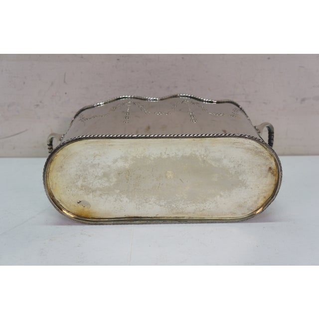 Antique French Silver Plate Divided 3 Bottle Champagne Wine Cooler Bucket For Sale - Image 16 of 16