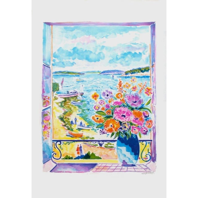 Figurative 1985 Jean Claude Picot Auray's River Lithograph For Sale - Image 3 of 3