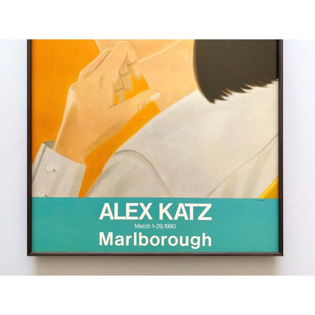 Mid-Century Modern Alex Katz Vintage 1980 Pop Art Lithograph Print Framed Large Modernist Exhibition Poster " Red Band " 1978 For Sale - Image 3 of 17