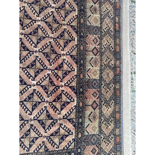 Turkmen Wool and Silk Rug, 1970s For Sale - Image 9 of 18