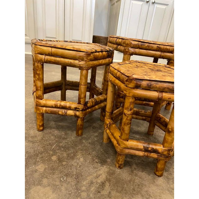 vintage bamboo nesting tables