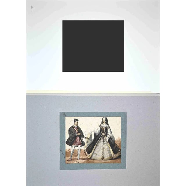 Theatrical Costume is an original watercolour realized by an unknown artist in 1860s. Good condition, so signature....
