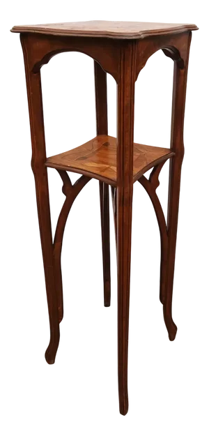 Vintage Art Nouveau Galle Style Plant Stand, 1960s