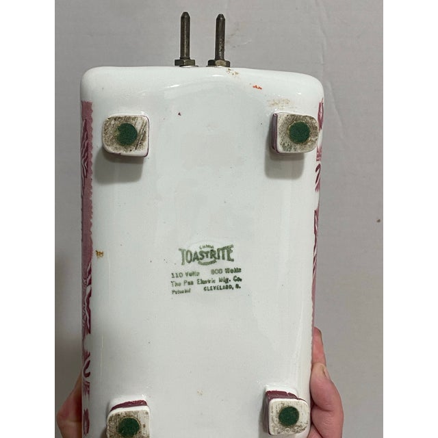 Extremely Rare Toast-Rite Red Willow Porcelain Electric Toaster, C. 1927 For Sale In Los Angeles - Image 6 of 6