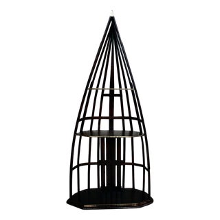 Vintage Wooden Skeleton Canoe Bookshelf, 1940s For Sale