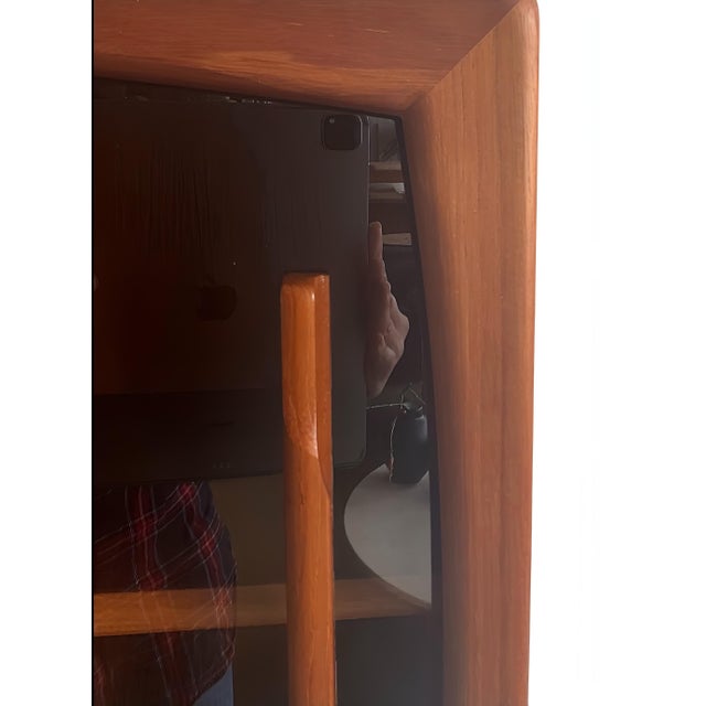 Wood Vintage Danish Teak Hanging Display Cabinet by H. P. Hansen, 1960s For Sale - Image 7 of 14