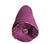 Elegant contemporary bolster pillow upholstered in a rich plum / magenta textured fabric with decorative contrast welt...