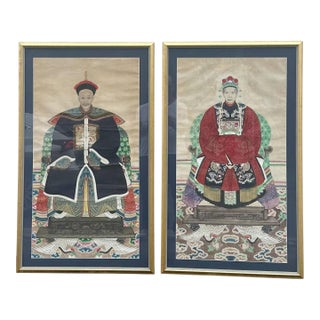 Chinese Ancestral Portraits - A Pair For Sale