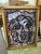 1970s Original Abstract Large Painting by Peter Keil. This great piece was executed on canvas and depicts a portrait over...