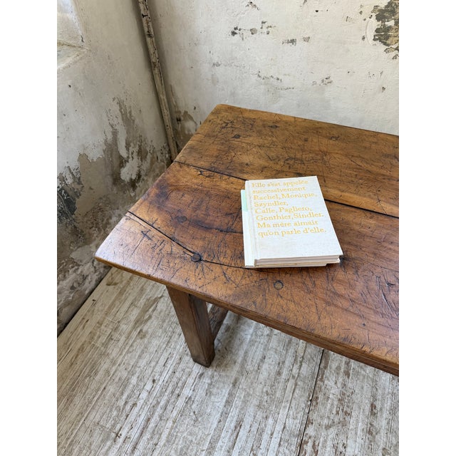 Antique Rustic Farmhouse Table in Walnut, 1900s For Sale - Image 14 of 18