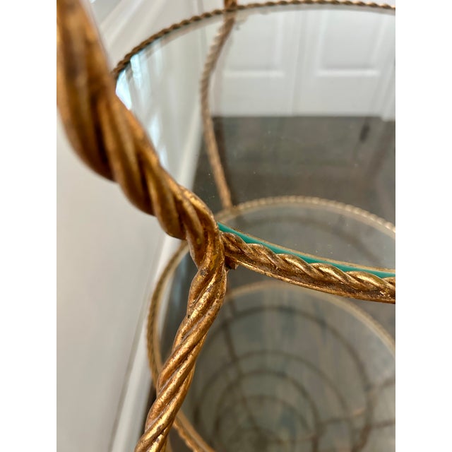 Hollywood Regency Vintage Italian Gilt Tole Etagere For Sale - Image 3 of 4