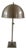 Vintage Nickle Plated Adjustable Table Lamp with Hardwired Integral Helmet Shade For Sale