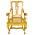 Early 20th Century Venetian Rococo / Louis Revival Style Yellow Wood Upholstered Accent Side Chairs - A Pair For Sale - Image 15 of 17