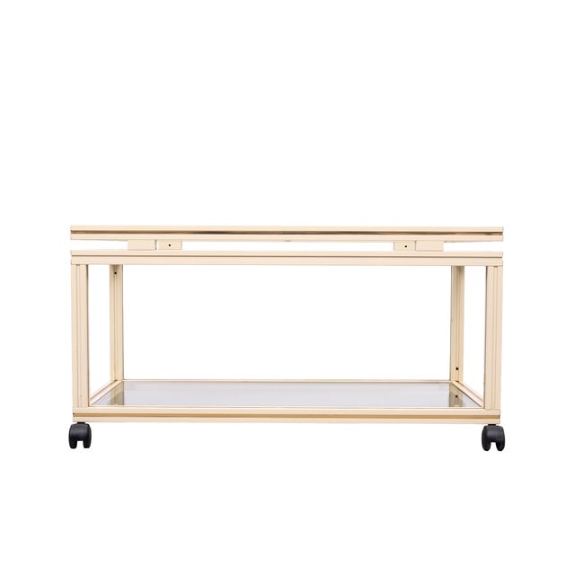 Hollywood Regency Serving Table from Pierre Vandel Paris, France, 1970s For Sale - Image 3 of 10