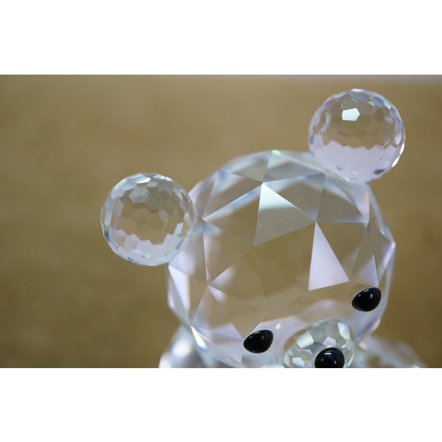 Late 20th Century Vintage Swarovski Austrian Crystal Large Teddy Bear Figurine Max Schreck 4.5" For Sale - Image 5 of 13