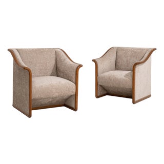 Mid 20th Century Pair Of Art Deco Style Armchairs For Sale