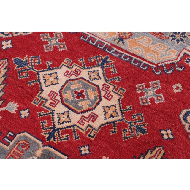 Southwestern Kazak Red/Ivory Wool Rug - 9'0''x12'0'' For Sale In New York - Image 6 of 10