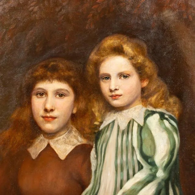 Edward Patry "portrait of May and Vera, Daughters of J.f. Bannatyne, Esq." 1894 For Sale - Image 4 of 11