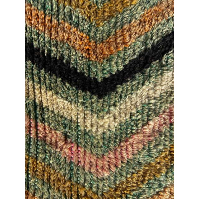 Moroccan Pastel Wool Hallway Rug For Sale - Image 6 of 7