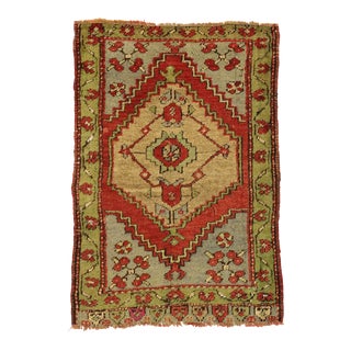 Vintage Turkish Yastik Rug - 01'10 X 02'07 For Sale