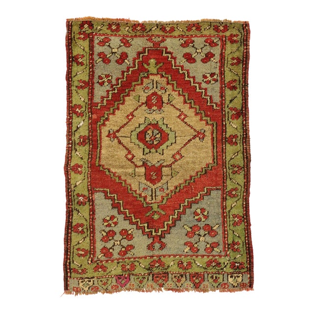 Vintage Turkish Yastik Rug - 01'10 X 02'07 For Sale