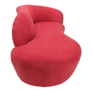 Red Suede Weiman Preview Chaise Lounges Sofa