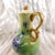 Late 18th Century Green Jean Pouyat Limoges Chocoalate Pot Teapot With Purple Flowers For Sale - Image 4 of 9