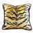 Vintage Regency Scalamandre “Le Tigre” Velvet Throw Pillow With Caterpillar Fringe For Sale