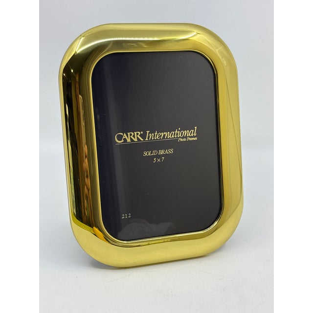 Modern Vintage 1980s Solid Brass Picture Frame For Sale - Image 3 of 7