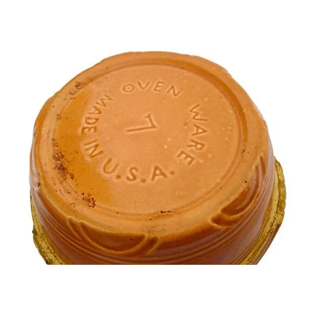 1940s Vintage Watt Pottery Oven Ware Usa 7 Stoneware Lidded Bowl For Sale - Image 5 of 6