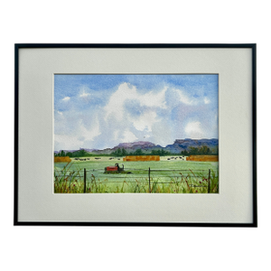 Original Watercolor Painting “My Neighbors” Framed