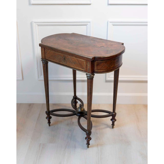 Napoleon III Marquetry Side Table, France, circa 1870 For Sale - Image 10 of 15