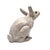 White VTG Studio Pottery Rabbit Sculpture White Glaze Glass EyesTerracotta 9" For Sale - Image 8 of 13