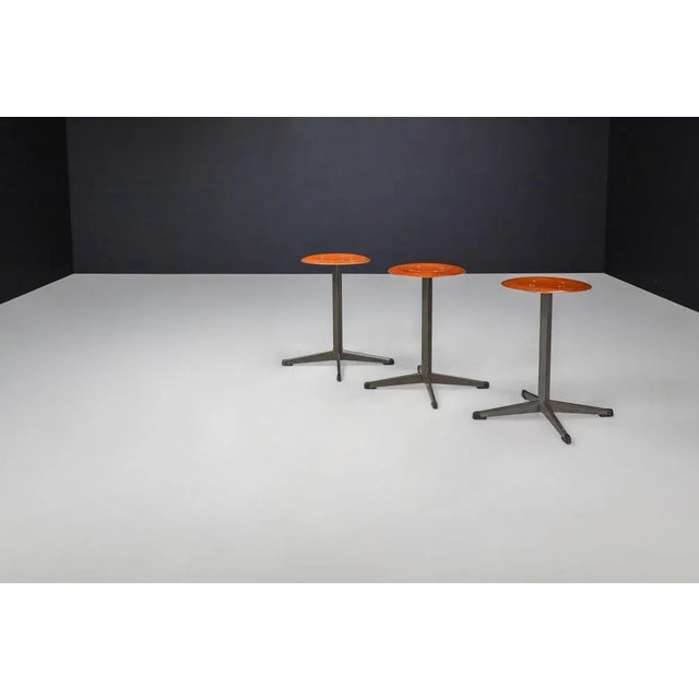 Contemporary Plywood and Metal Stool, the Netherlands, 1970s For Sale - Image 3 of 14