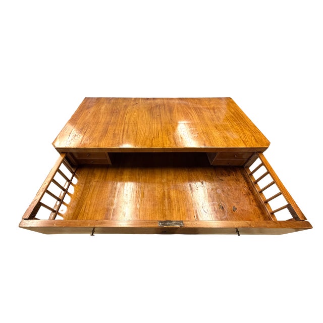 Brown 19th C Biedermeier Birch Secretaire Commode / Writing Chest For Sale - Image 8 of 9