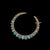 Antique 9ct Gold, Turquoise and Natural Seed Pearl Crescent Brooch, 1900s For Sale - Image 4 of 9