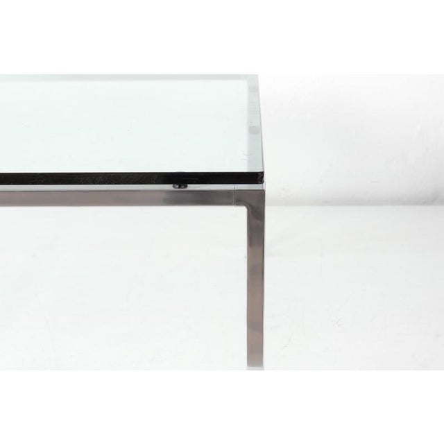 Square Side Table with Glass Top, Germany, 1968 For Sale - Image 6 of 7