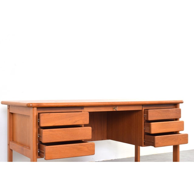 Mid-Century Danish Teak Desk, 1970s For Sale - Image 14 of 18