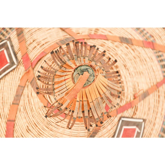 Tan Conical Leather and Straw Tribal Fulani Hat, Mali West Africa For Sale - Image 8 of 13