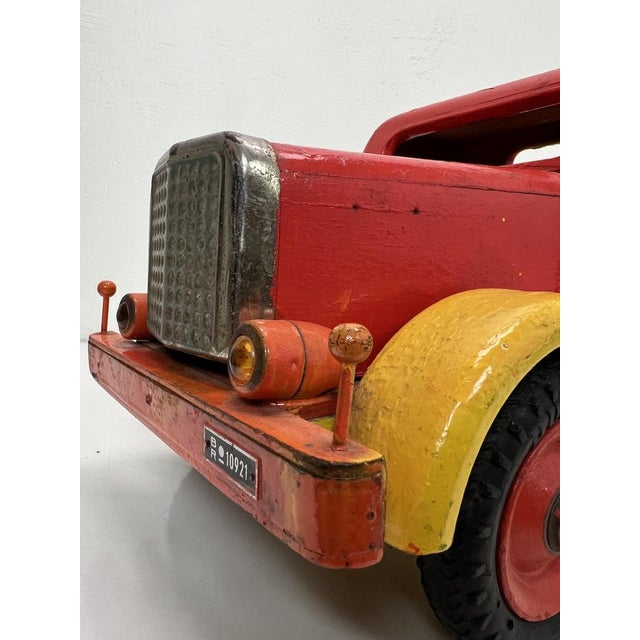 Vintage Wooden Toy Truck attributed Bigge, Germany, 1950s For Sale - Image 17 of 18
