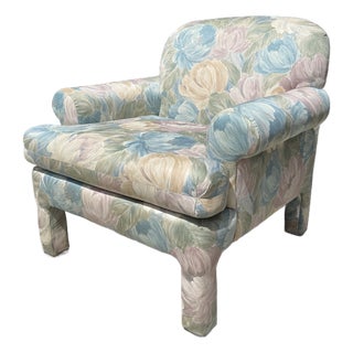 Vintage Floral Upholstered Accent Chair | Cottagecore & Grandmillennial Style For Sale