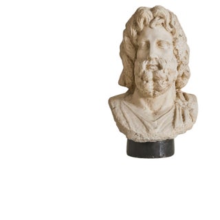 Vintage French Plaster Bust Sculpture For Sale