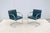 Gordon International Ludwig Mies Van Der Rohe Brno Tubular Chairs in Blue Leather by Gordon - A Pair For Sale - Image 4 of 18